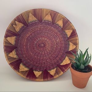 Bohemian Wall Basket / Colorful Boho Basket Decor